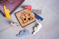 Steel Rule Dies Cutter for DIY Leather Craft Cute Rabbit Hanging Decoration Pendant Die Cutting Knife Mold 8.5x7.7cm