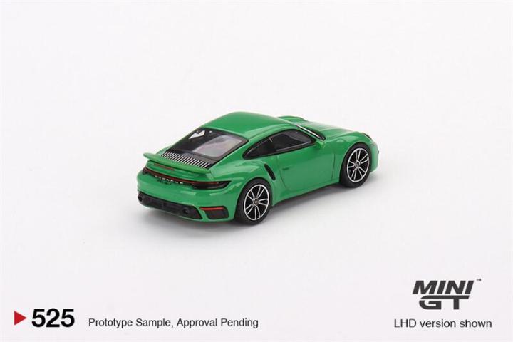 mini-gt-1-64-911-turbo-s-python-green-lhd-diecast-model-car