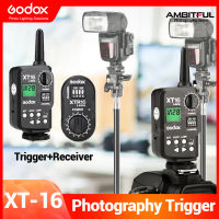 Godox XT-16 แฟลชทริกเกอร์ควบคุมระยะไกลไร้สาย2.4G + ตัวรับสัญญาณสำหรับการถ่ายภาพ Witstro Flash SK,QT,QS,GT,GS,DE,DP Series ไฟแฟลชในสตูดิโอ