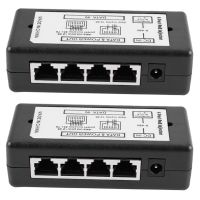 2X 4 Port Poe Injector Poe Power Adapter Ethernet Power Supply Pin 4,5(+)/7,8(-)Input Dc12V-Dc48V for Ip Camera