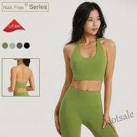 【hot sale】❁♧ C04 Halter U Neck Sports Tops Super Soft Open Back Fitness Yoga Bra For Women