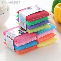 ☎ 4pcs Kitchen Cleaning Sponge Double Sided Kitchen Dishwashing Sponge Scrubber Sponges For Dishwashing Home Cleaning Accessories