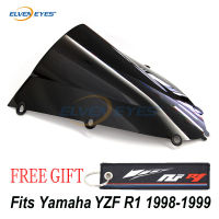 ElvenตาสำหรับYamaha YZFR1 1998 1999 อุปกรณ์มอเตอร์ไซค์ฟองคู่กระจกกระจกF Airing R1 98 99 ลมVisorสปอยเลอร์D Eflector