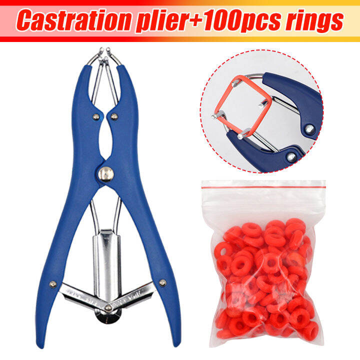 Tail Docking Removal Piglets Sheep Bloodless Castration Plier Rubber