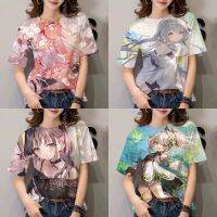 ใหม่เสื้อยืดสตรีฤดูร้อน3D พิมพ์การ์ตูนแอนิเมชันแบบสบายๆบางแขนสั้นท็อปส์