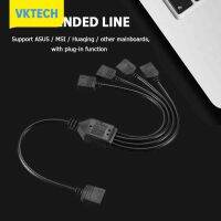 [Vktech] 1ถึง4สายพ่วงพร้อมฟังก์ชั่นปลั๊กอินแผงวงจรคอมพิวเตอร์สายไฟต่ออุปกรณ์เสริมสำหรับ Msi Asasus ROCK แถบไฟ Led