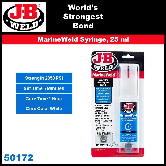 JB WELD / J-B Weld Marineweld Syringe, Marine Adhesive And Sealant, 25 ...