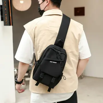 Jual waistbag lv pria / s lock sling bag lv / tas selempang unisex