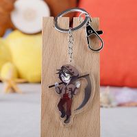 Anime Angels of Death Keychain Cartoon Figure Satsuriku No Tenshi Foster Isaac Rachel Acrylic Pendants Cute Key Ring Wholesale Picture Hangers Hooks