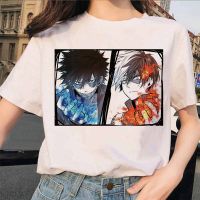 My Hero Academia Dabi Graphic ญี่ปุ่น Cal Plus ขนาดเสื้อสีขาวฤดูร้อน Streetwear ผู้หญิง Top S-5XL