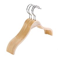 1PC Smooth Solid Wood Hanger Non-slip No Trace Hanger For Adult Children Wardrobe Storage