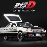 รถของเล่นอัลลอยหล่อจาก1:28รถของเล่น AE86 D เริ่มต้นแสดงฉากโมเดลรถยนต์ไฟเสียงสำหรับเป็นของขวัญสำหรับเด็ก