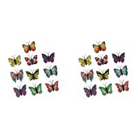 20 Pcs 3D Magnetic Butterfly Fridge Home Room Wall Decor Decorative Sticker DIY