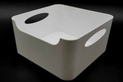 Lehome กล่องพลาสติกสำหรับเก็บของในตู้เย็นสีขาว ผลิตและนำเข้าจากญี่ปุ่น วัสดุปลอดภัยพลาสติกPP แข็งแรงทนทาน ขนาด 18x26x14 cm HO-02-00498