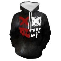 Sudadera con estampado 3D XO Smiley para hombre, jersey de manga larga Unisex, cálido, abrigo grande, forro polar, ropa negra