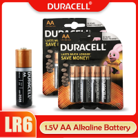 【】 Vantime Store LR6 AA อัลคาไลน์ DURACELL ของแท้8ชิ้นสำหรับหน้าผาก Mainan Remote Control ไฟฉายหลักแห้ง