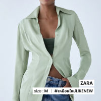 zara เสื้อเชิ้ตแขนยาวคอปก D013-73