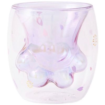 Cute Cartoon Cat Claws Cup Coffee Mug Animal Paws Glass Star Cup Creative Glass Cup Coffee Cup Men 39;s and Women 39;s Gift