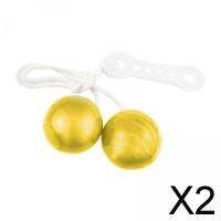 Perfeclan 2XCreative Swing Bump Ball บนสตริงทักษะการพัฒนามอเตอร์สำหรับวันหยุดสีเหลือง