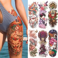 large temporary tattoos for women leg tattoo sexy body painting cat wolf fox anime skull fake tattoo stickers water transfer