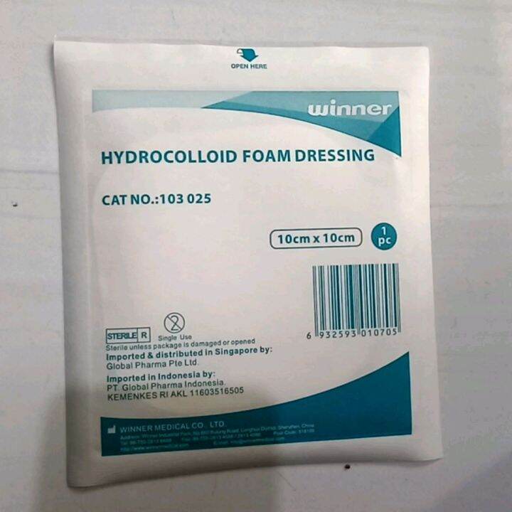 Hydrocolloid Dressing With Border 10x10cm Plester Gel Antiair