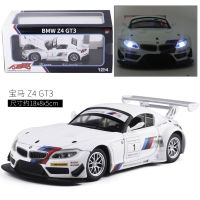 njhgj[ บรรจุกล่อง ] อำพันสี 1:24 รถอัลลอยสำหรับ BMW Z4 GT3 รถสปอร์ตเสียงและแสง 68260nalkhglka