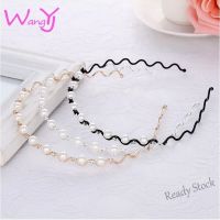 【Ready Stock】 ✶∏ C18 New Korean Hair Accessories Diamond Headband Pearl Rhinestone Headband Wild Headwear