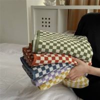 Retro Checkerboard Plaid Long-Staple Cotton Towel Soft Skin-Friendly Face Towels Absorption Bathtowel For Home &amp; Hotel Supplies