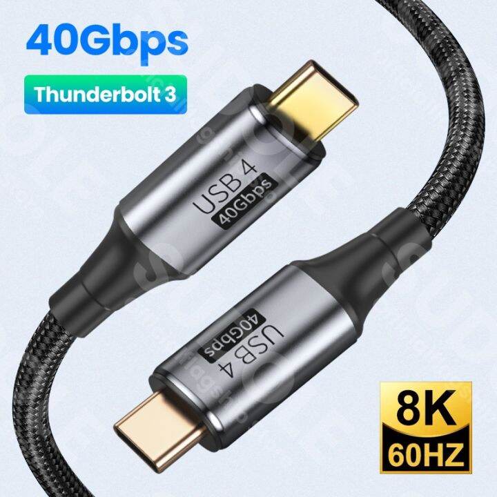 【HOT】 Usb C Cable Thunderbolt 40gbps 50cm Thunderbolt 3 100w Cable