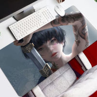 Ghost Blade Anime Keyboard Mouse Pad DIY Gaming Mousepads Anime XXL Mouse Pad Pad Large Cartoon Mat Table Mat PC Mousepads with Lock Edge Beautiful Gilr