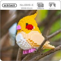 SC 8809-6 Animal World Beige Parrot Fly Bird Cockatiel 3D Model DIY Mini Diamond Blocks Bricks Building Toy for Children no Box