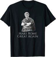 2023 NEWGaius Julius Caesar ทำให้โรมยิ่งใหญ่อีกครั้งเสื้อยืดประวัติศาสตร์โรมันเสื้อยืดผู้ชายแขนสั้นผ้าฝ้ายฤดูร้อนใหม่ S-3XL