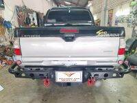 กันชนท้ายเหล็กมิตซูบิชิ strada รูกลมแถมห่วงแดง 1 คู่ T กันชนออฟโรด strada rear off road bumper