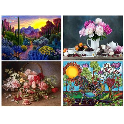 5d Diy Diamond Painting Flower Diamond Embroidery Full Circle Diamond Mosaic Rhinestone Cross Stitch Kit Home Decor Painting