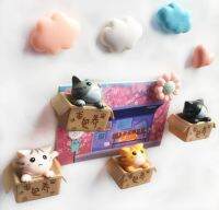 4Pcs 3D Cat ตู้เย็นแม่เหล็กสติกเกอร์