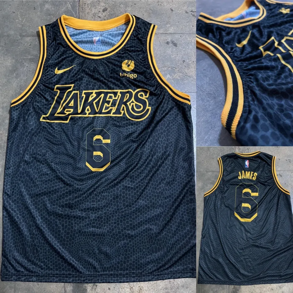 LEBRON JAMES #6 BIBIGO LOS ANGELES LAKERS FULL SUBLIMATED JERSEY