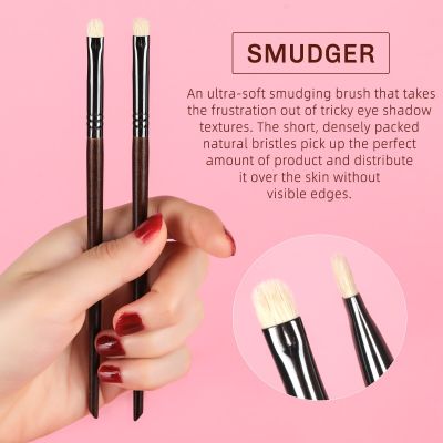 BETHY BEAUTY 2Pcs Eye Shadow Brush Natural Goat Hair  Cosmetics Beauty Tools Detail Brush Makeup Brush Makeup Brushes Sets