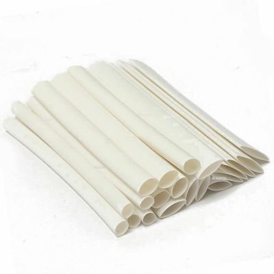 20pcs 4 Size 3/4:1 Heat Shrink Tubing Wire For Data Cable White Cable Management