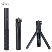 LFYE5L สำหรับอุปกรณ์เสริม Insta360 กล้องสำหรับกีฬา ยืดได้ขยายได้ สำหรับ Insta360หนึ่ง X3 อะลูมิเนียมอัลลอยด์ แท่ง Telescoping ไม้เซลฟี่ ขาตั้งกล้องมือถือ ไม้เซลฟี่ ไม้เซลฟี่ล่องหน