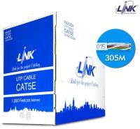 LINK CAT5E UTP Cable (305m./Box) LINK (US-9015LSZH) ใช้สำหรับเชื่อมต่อระบบเครือข่ายแบบสาย LAN ภายในบ้านหรือสำนักงาน สามารถรองรับความเร็วในการเชื่อมต่อ10/100/1000