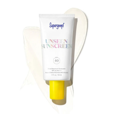 Supergoop Unseen Sunscreen Invisible Cream Primer Makeup Base GlowScreen Broad Spectrum Sunscreen SPF 40 PA 50Ml 2ชิ้นเซ็ตครีมกันแดด