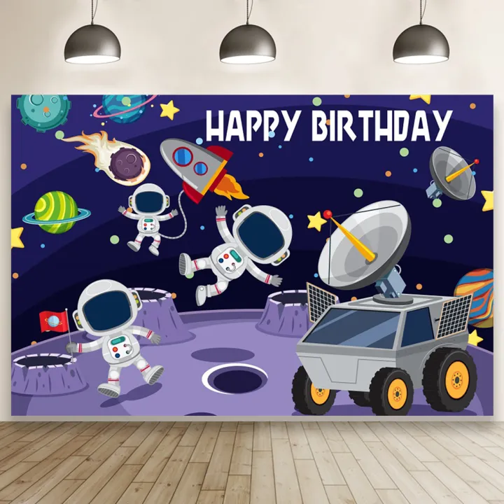 Astronaut Backdrop Photography Background For Outer Space Birthday ...