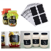 36PCS Glass Bottle Blackboard Sticker Wipeable PVC Convenience Sticker Label Household Kitchenware Storage Box DIY Sticker Tool