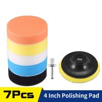 4Inch Foam Drill Polishing Pad5Pcs Buffing Pads with Hook and Loop Backing Pad M10 Drill Adapter for Car Polishers Car Waxing