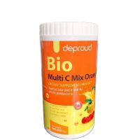 (500กรัม ถังใหญ่) วิตามินซีสด Deproud Bio Multi C Mix ORANGE สีส้ม รสส้ม ถังใหญ่สุดคุ้ม 500 กรัม