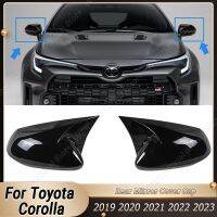 สำหรับ Toyota Corolla 2019 2020 2021 2022 2023 ABS สีดำเงากระจกมองหลังข้างรถพลาสติกขอบปิดการปรับแต่งชุดตัวรถ