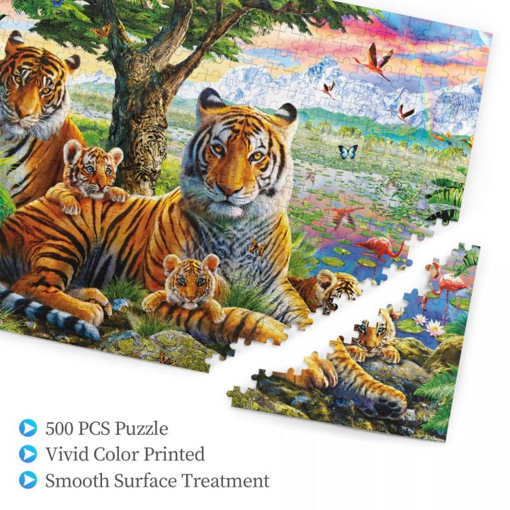 hidden-tigers-wooden-jigsaw-puzzle-500-pieces-educational-toy-painting-art-decor-decompression-toys-500pcs