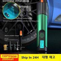 150psi Mini car Inflatable 150W 2000Mah Air Pump Handheld Wireless Tire Inflator Compressor Motor Injector Accessories Bicycle Air Compressors  Inflat