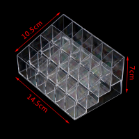 ZTHOME Clear acrylic 24 Grid Makeup Organizer กล่องเก็บของลิปสติกยาทาเล็บแสดงผล