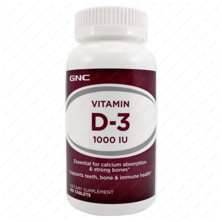 GNC Vitamin D-3 1000 IU 180 Tablets | Lazada PH